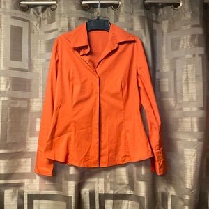 Orange esprit button up shirt
